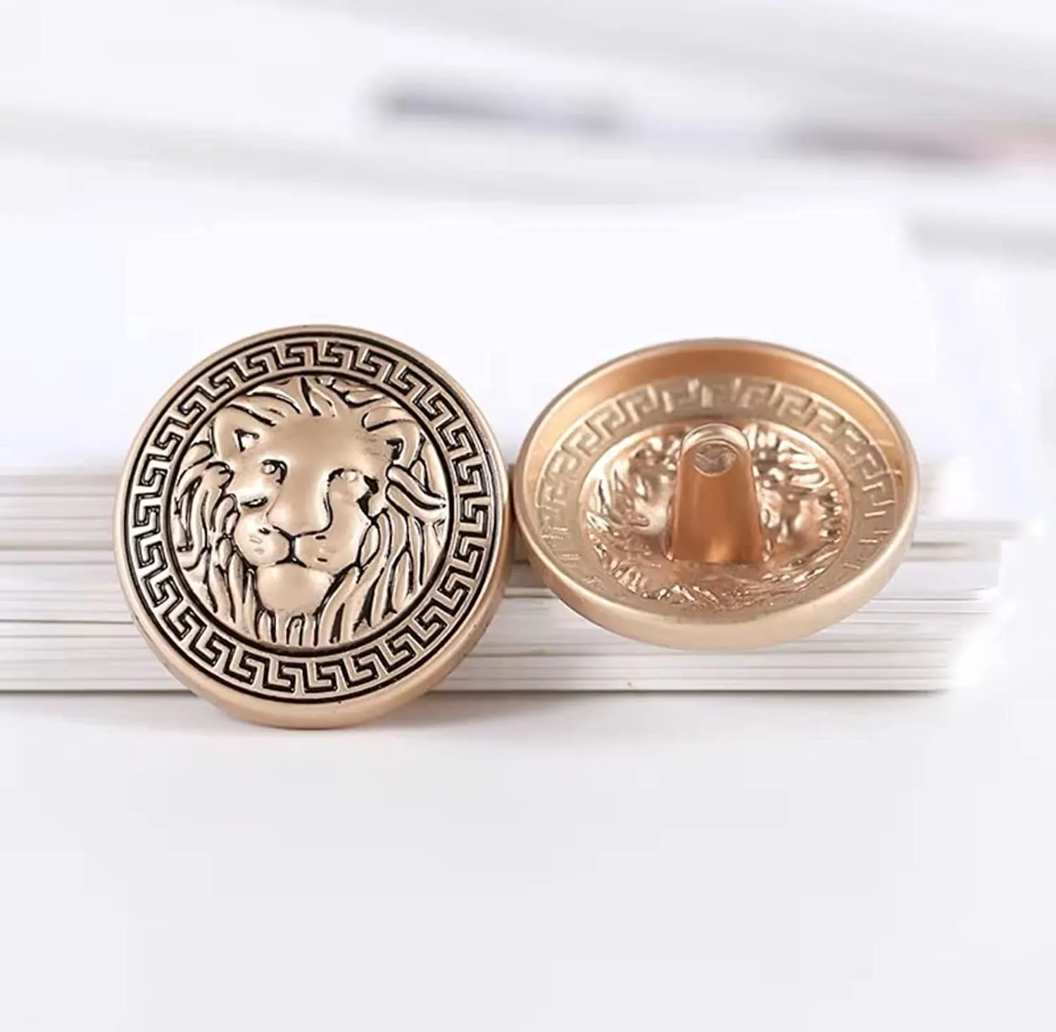 Classic Lion Vintage Shank Buttons for Coat Blazer Suit (Pack of 8)