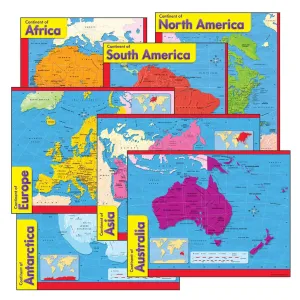Continents Learning Charts Combo Pack