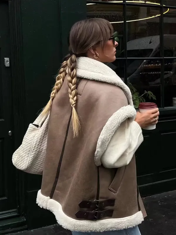 Faux Fur Waistcoat | Cozy Winter Vest Coat in Teddy Bear