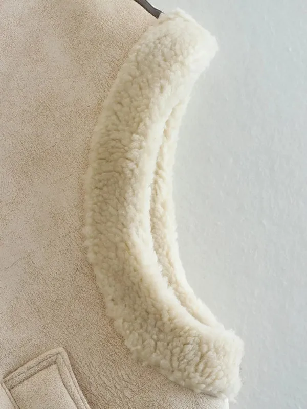 Faux Fur Waistcoat | Cozy Winter Vest Coat in Teddy Bear