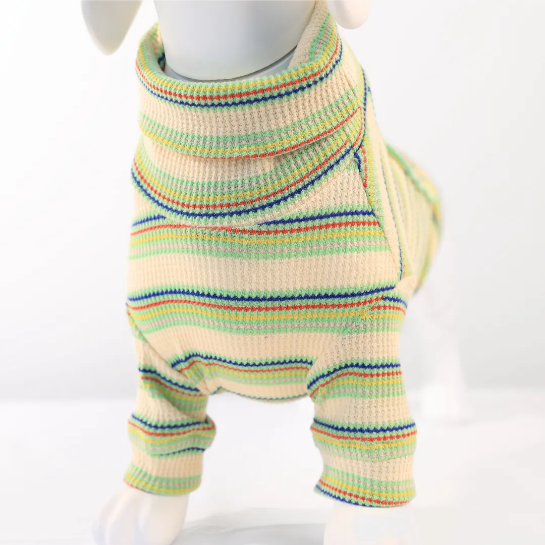 Handmade Cute Cartoon Striped Printed Cotton Shirts For Small and Medium Dogs and Cats
