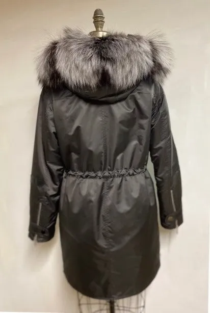 Maya - Quilted Removable Fur Lined Puffer Coat