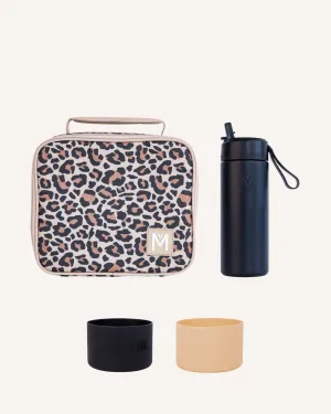 MontiiCo Medium Lunch Bag and Bottle Set - Safari
