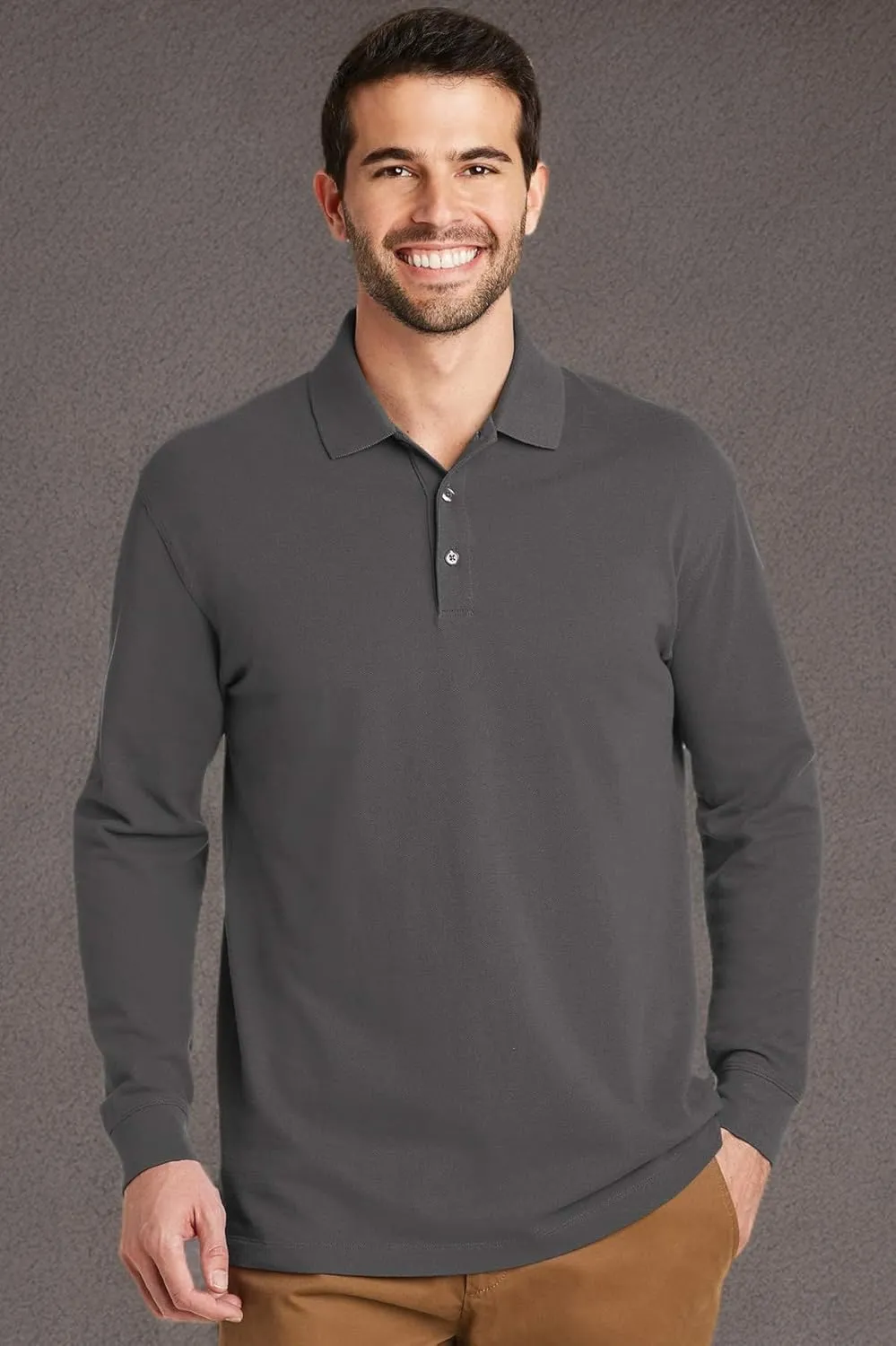 Port Authority EZCotton Long Sleeve Polo