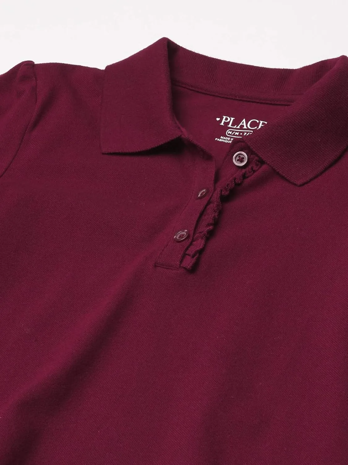 The Children's Place Girls' Long Sleeve Ruffle Pique Polo